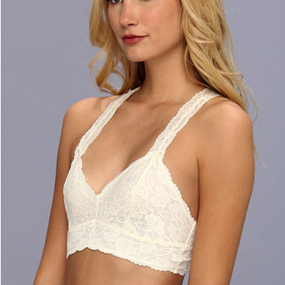 Free People Galloon Lace Racerback Bralette Bra S - Picture 4 of 7